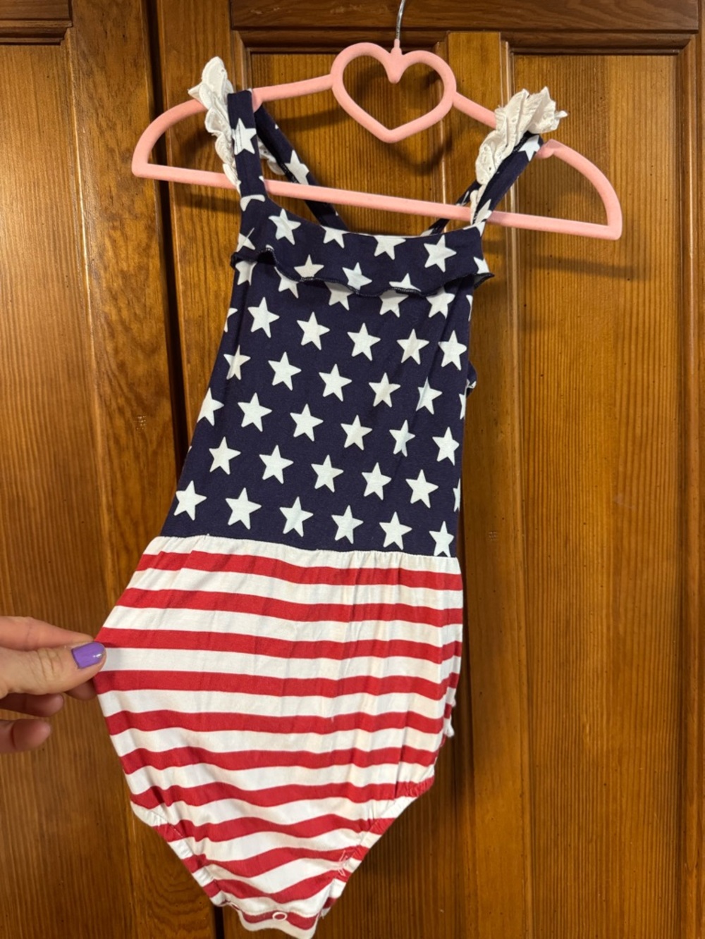 Bums & Roses Flag Bubble Romper